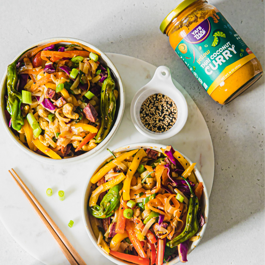 Yellow Curry Rainbow Noodle Salad